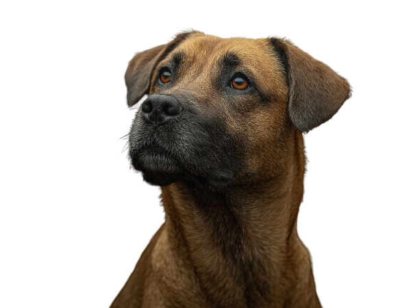 Happy dog wearing training collar
